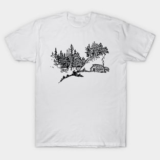 Cabin Camping - Hand Drawn T-Shirt